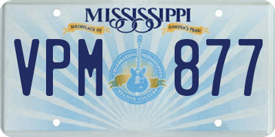 MS license plate VPM877