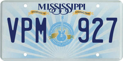 MS license plate VPM927