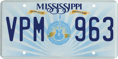 MS license plate VPM963