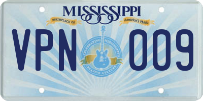 MS license plate VPN009