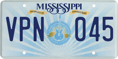 MS license plate VPN045