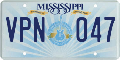 MS license plate VPN047