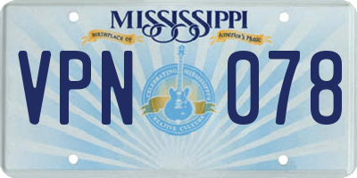 MS license plate VPN078