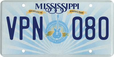 MS license plate VPN080