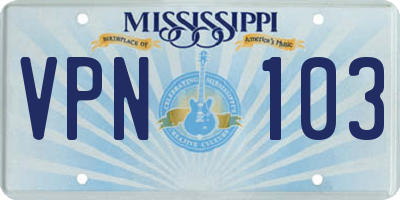 MS license plate VPN103