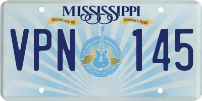 MS license plate VPN145
