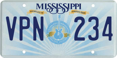 MS license plate VPN234