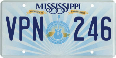 MS license plate VPN246