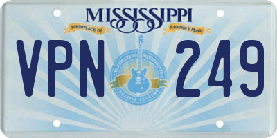 MS license plate VPN249