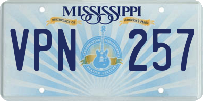 MS license plate VPN257