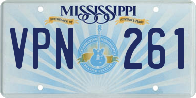 MS license plate VPN261
