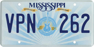 MS license plate VPN262