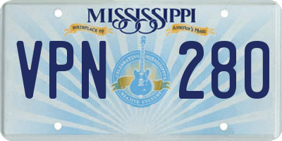 MS license plate VPN280