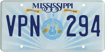 MS license plate VPN294