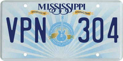 MS license plate VPN304