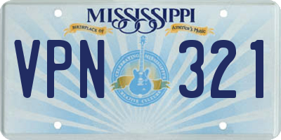 MS license plate VPN321