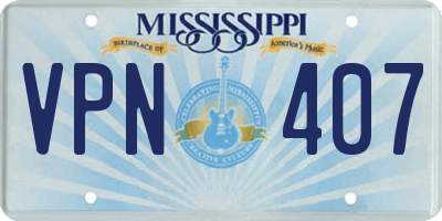 MS license plate VPN407