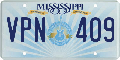 MS license plate VPN409