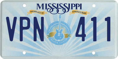 MS license plate VPN411