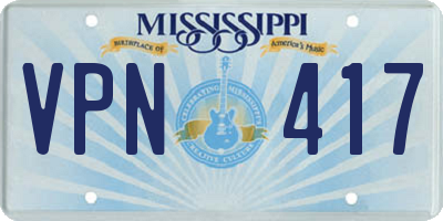 MS license plate VPN417
