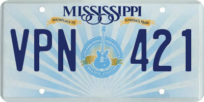 MS license plate VPN421