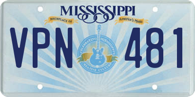 MS license plate VPN481