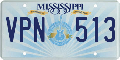 MS license plate VPN513