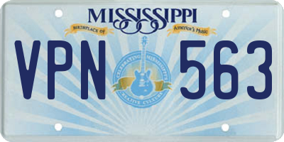 MS license plate VPN563