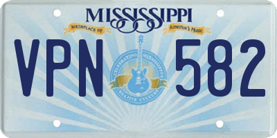 MS license plate VPN582