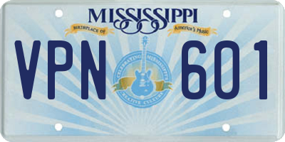 MS license plate VPN601