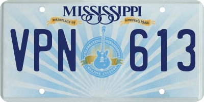 MS license plate VPN613