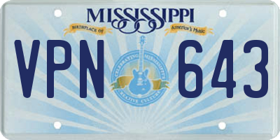 MS license plate VPN643