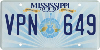 MS license plate VPN649