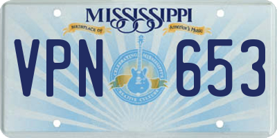 MS license plate VPN653
