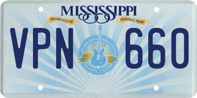 MS license plate VPN660