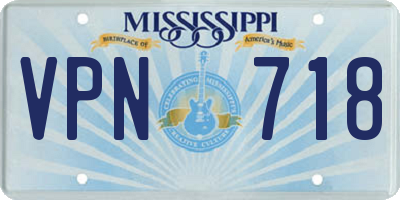 MS license plate VPN718