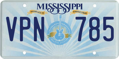 MS license plate VPN785