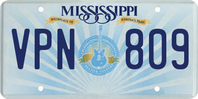 MS license plate VPN809