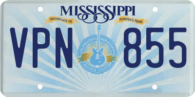 MS license plate VPN855