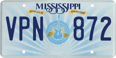 MS license plate VPN872