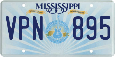 MS license plate VPN895