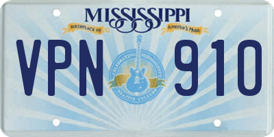 MS license plate VPN910
