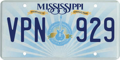 MS license plate VPN929
