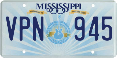 MS license plate VPN945