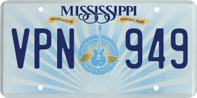 MS license plate VPN949