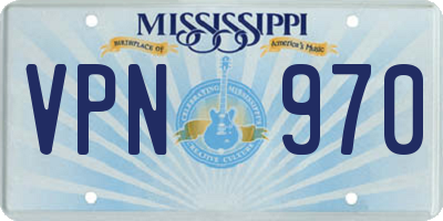 MS license plate VPN970