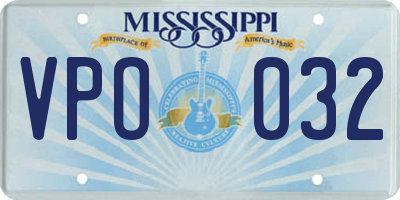 MS license plate VPO032