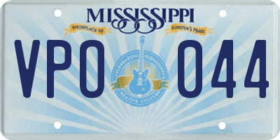 MS license plate VPO044