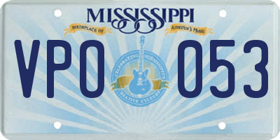 MS license plate VPO053