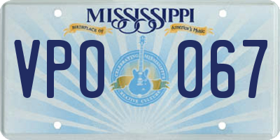 MS license plate VPO067